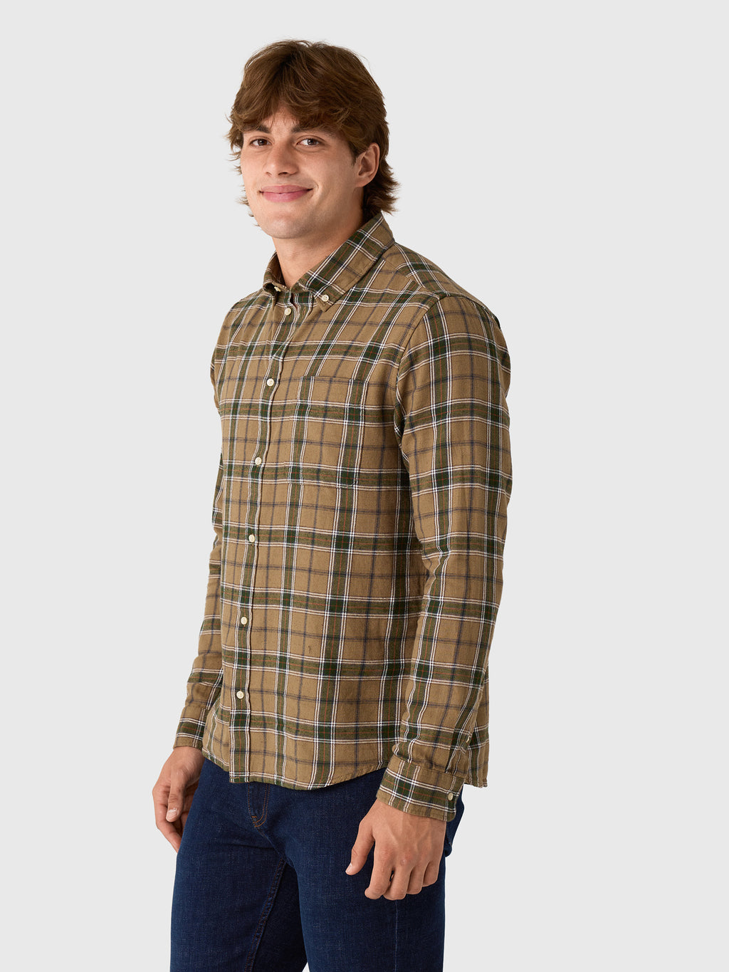 Les Deux Men's Vintage Check Shirt - Saint Bernard