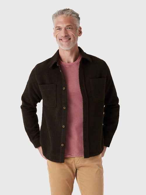 Les Deux Men's Bouclé Overshirt - Saint Bernard