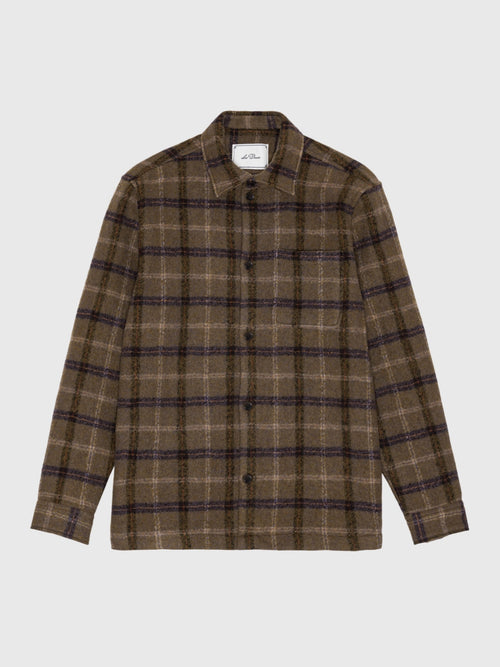 Les Deux Men's Check Wool Overshirt