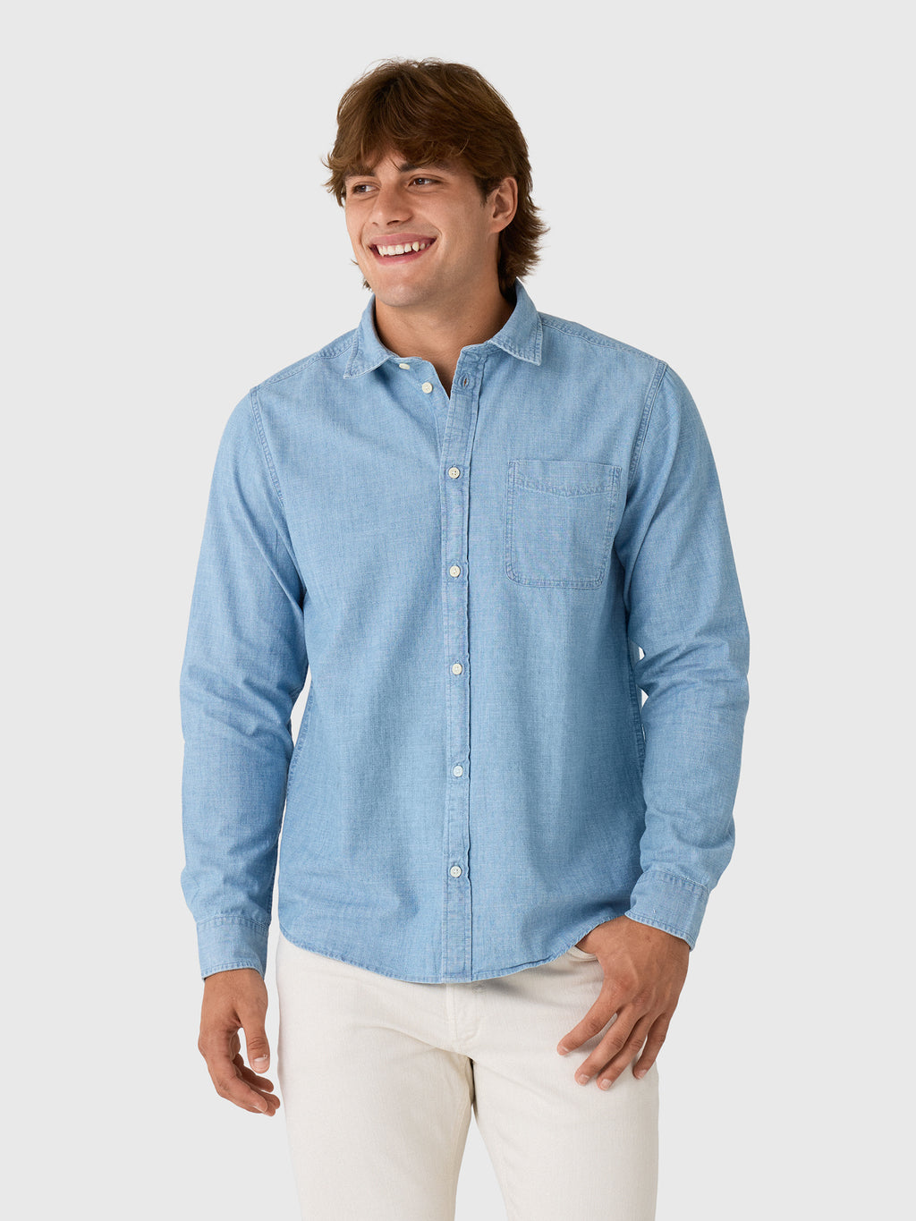 Les Deux Men's Chambray Shirt - Saint Bernard