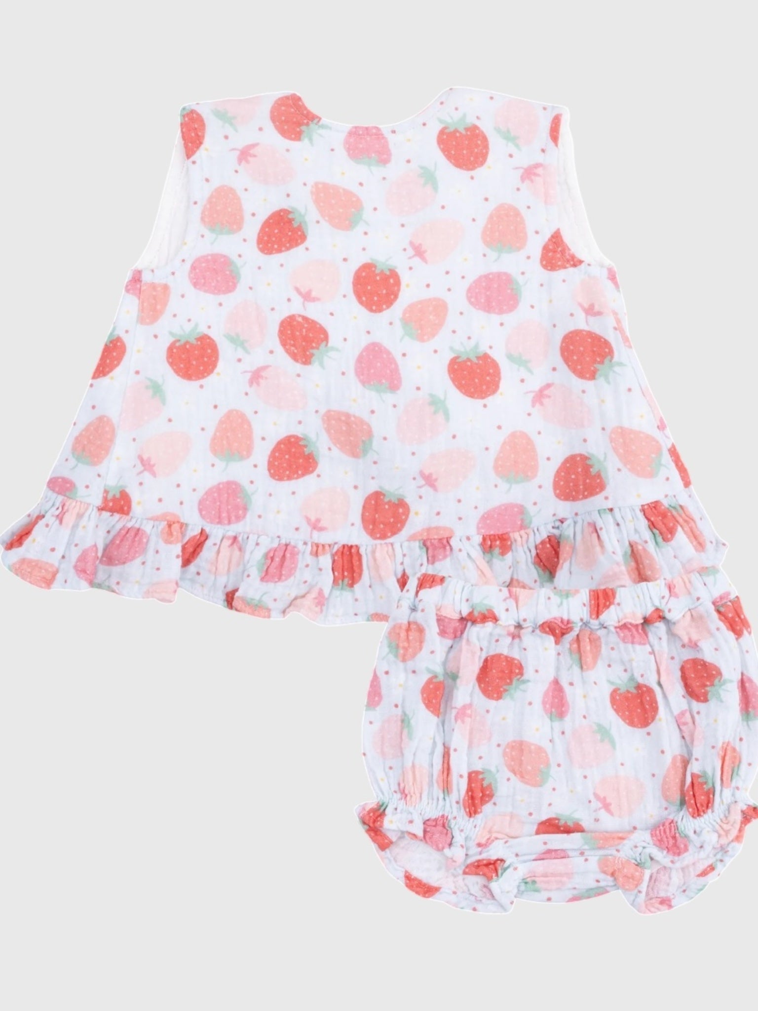 Angel Dear Baby Girls' Ruffle Back Top & Bloomer Set - Saint Bernard