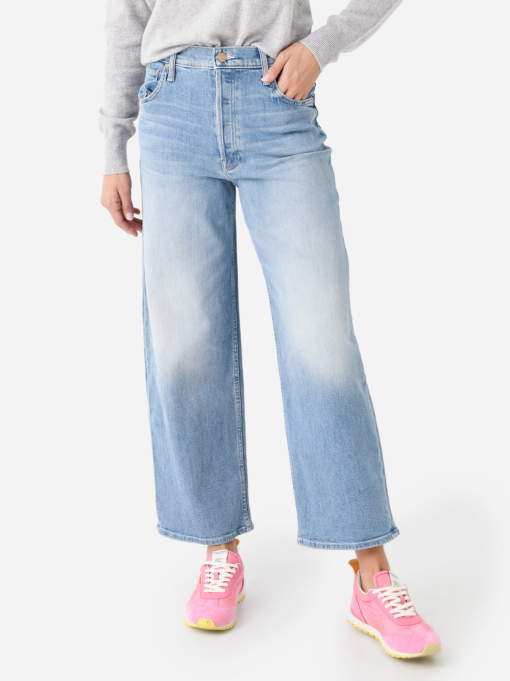 Mother Women's The High Waisted Spinner Flood Jean - Saint Bernard