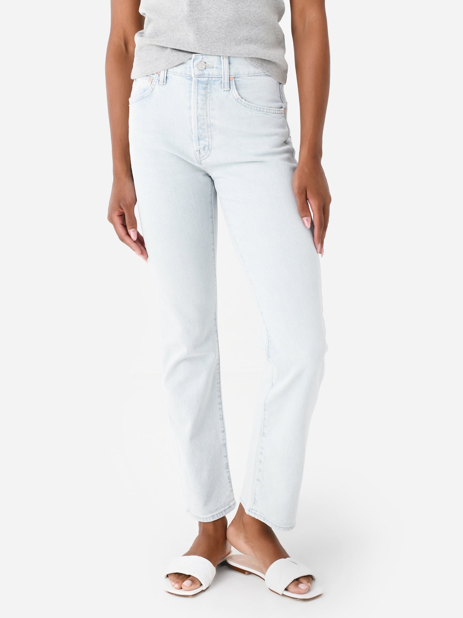 Mother Women's The High Waisted Hiker Hover Jean - Saint Bernard