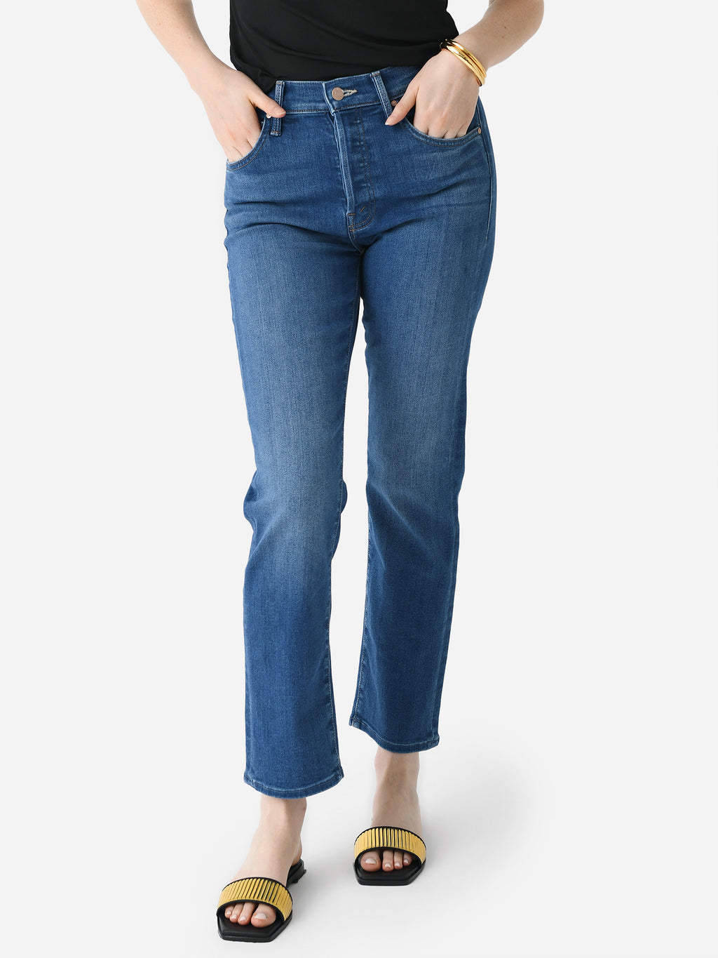 Mother Women's The High Waisted Hiker Hover Jean - Saint Bernard