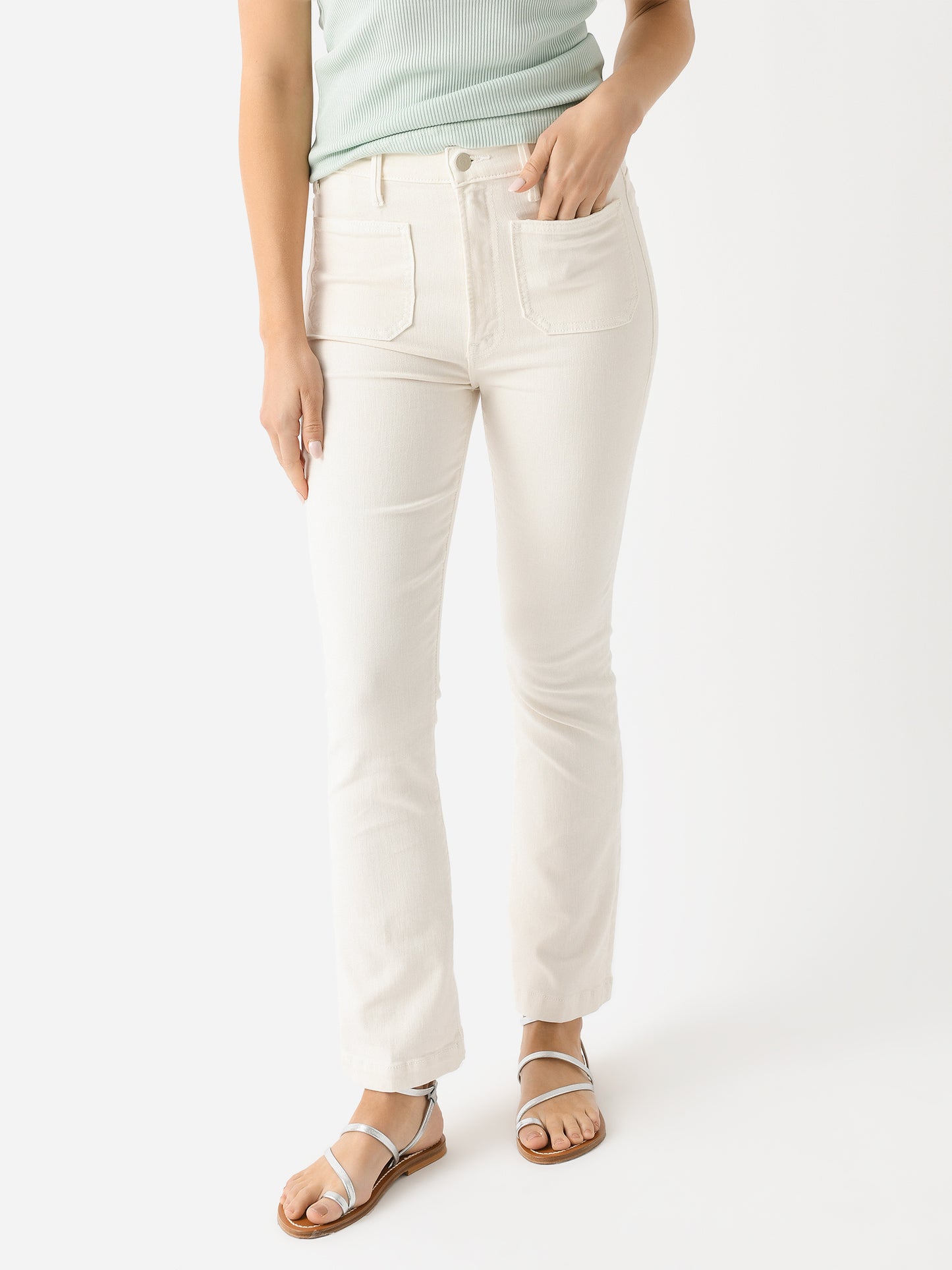 Mother Women's The Hustler Patch Pocket Flood Jean - Saint Bernard