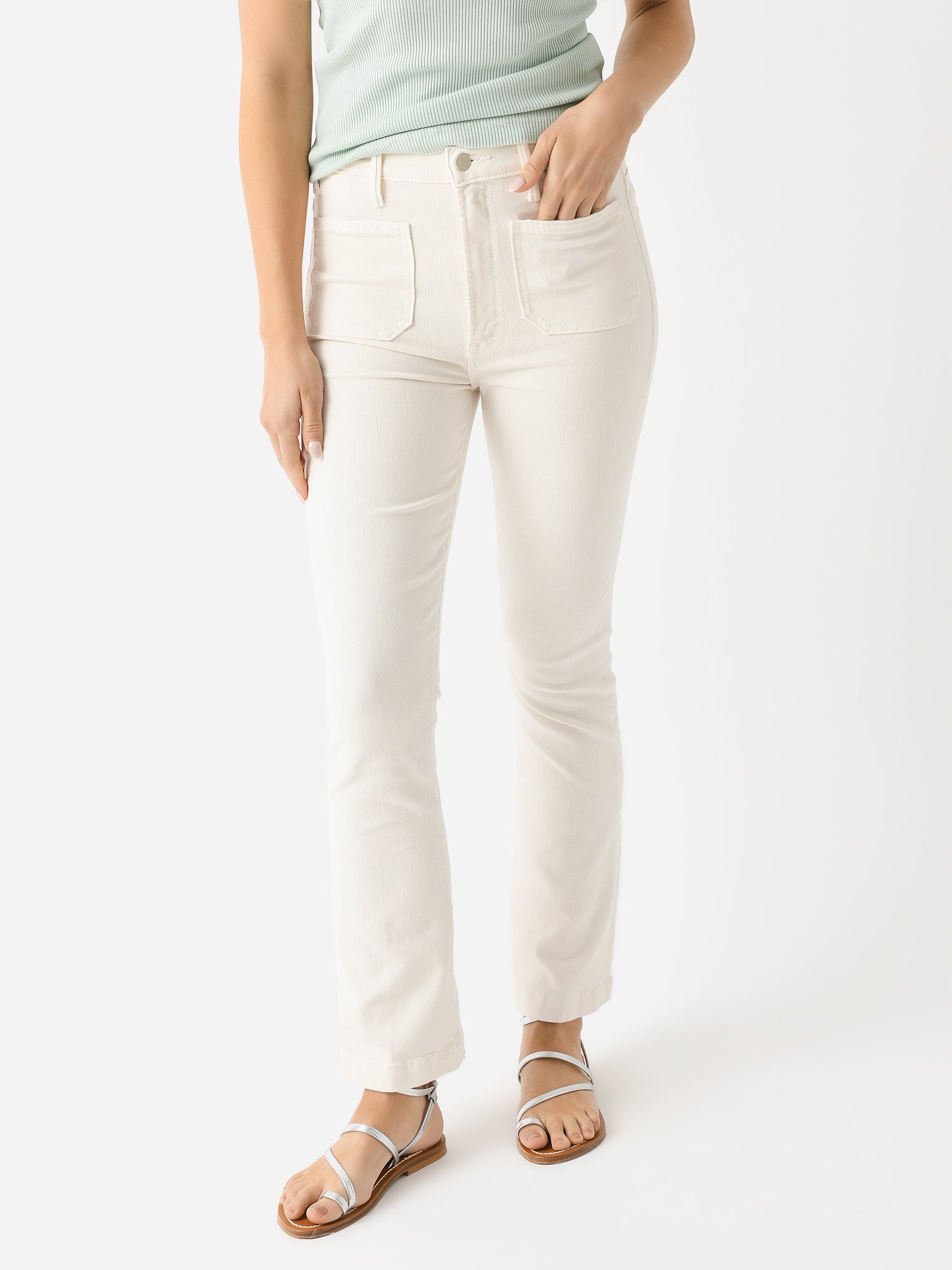 Mother Women's The Hustler Patch Pocket Flood Jean - Saint Bernard