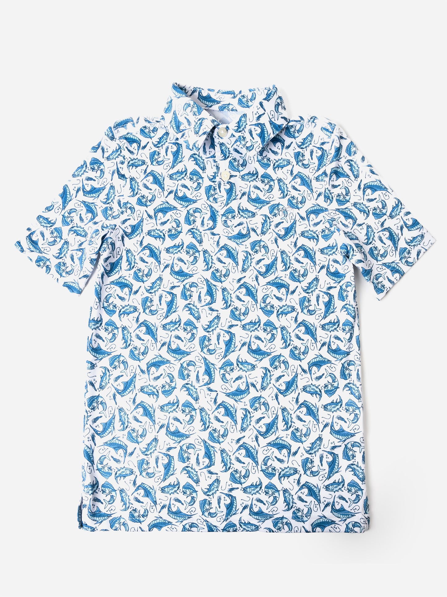 Southern Tide Boys' Driver Catch You Later Printed Performance Polo