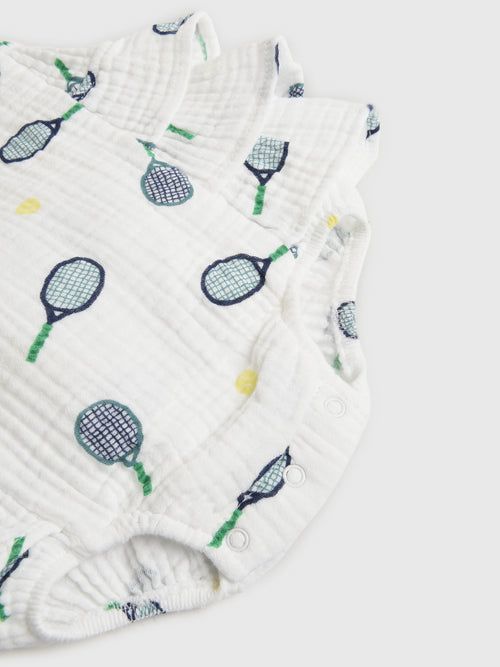 Angel Dear Baby Girls' Tennis Ruffle Sunsuit