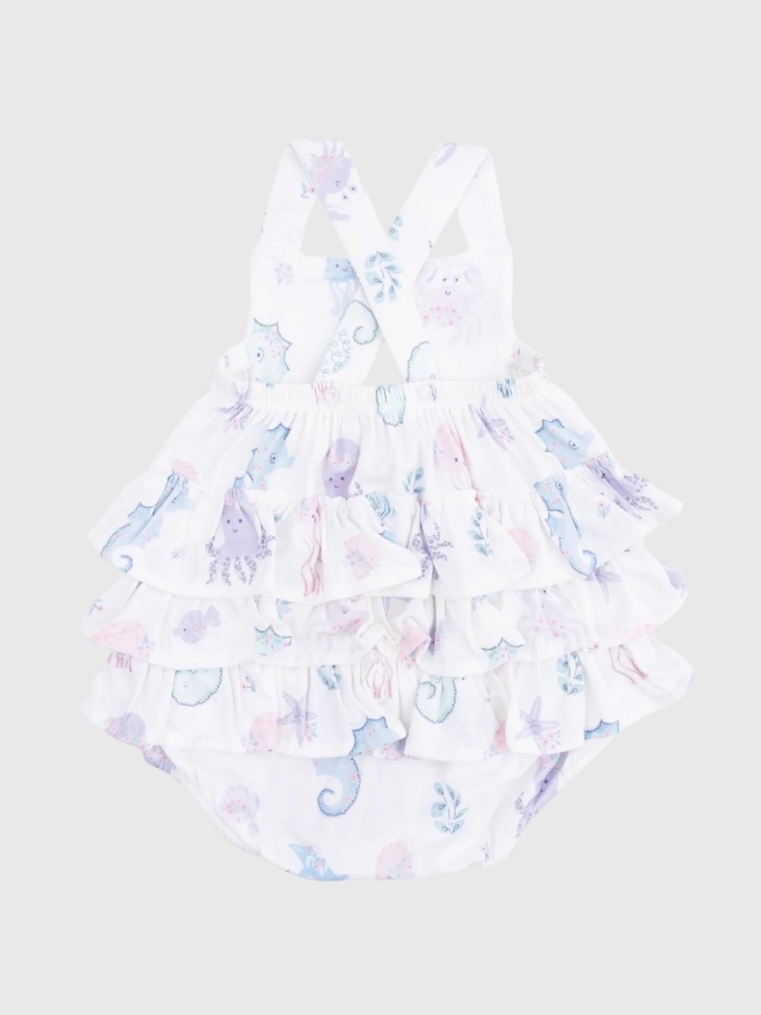Angel Dear Baby Girls' Ruffle Sunsuit - Saint Bernard