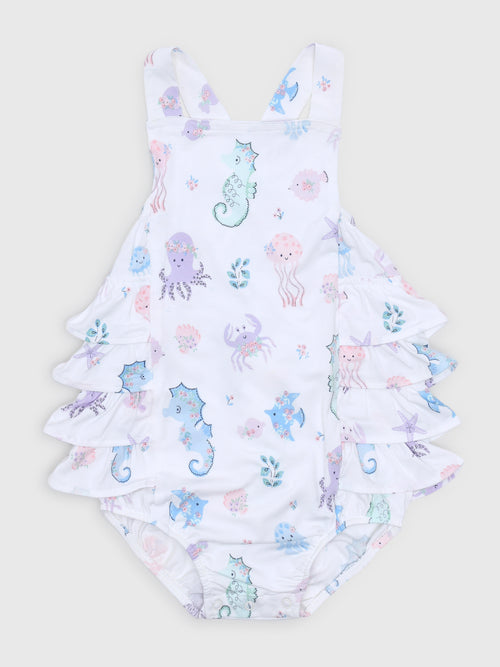 Angel Dear Baby Girls' Ruffle Sunsuit