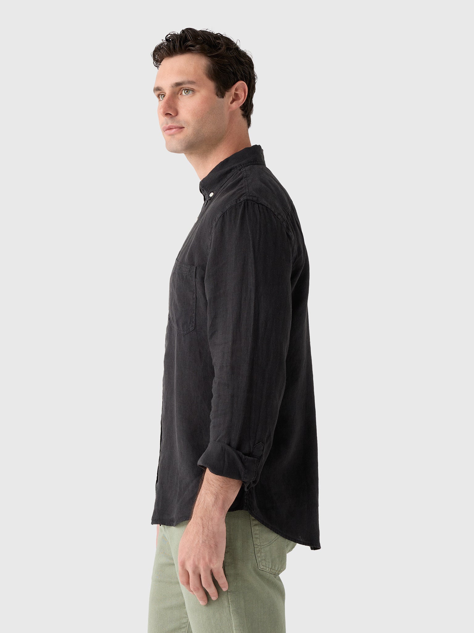 Billy Reid Men's Tuscumbia Linen Shirt - Saint Bernard