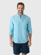 Billy Reid Men's Tuscumbia Linen Shirt - Saint Bernard