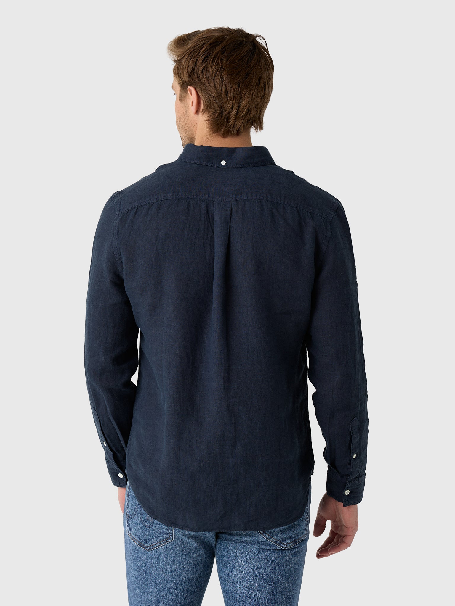 Billy Reid Men's Tuscumbia Linen Shirt - Saint Bernard