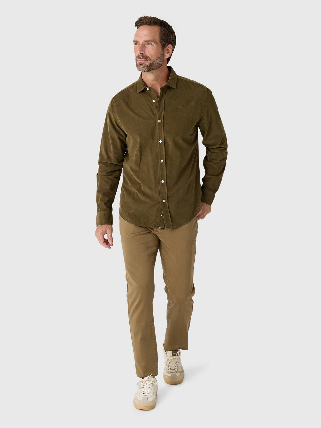 Billy Reid Men's Corduroy Cedar Shirt - Saint Bernard