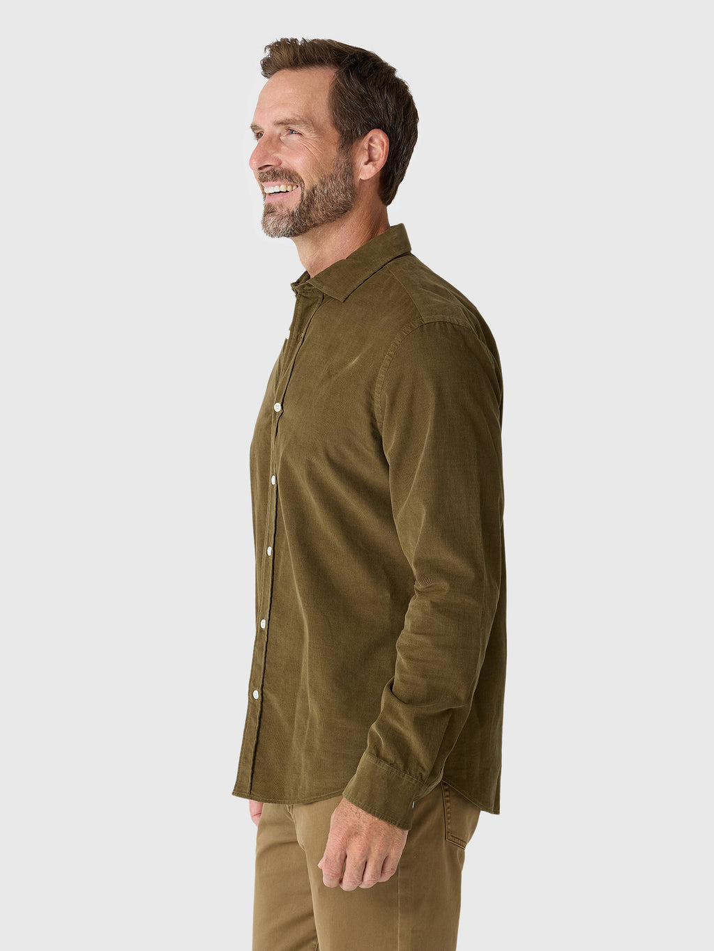 Billy Reid Men's Corduroy Cedar Shirt - Saint Bernard