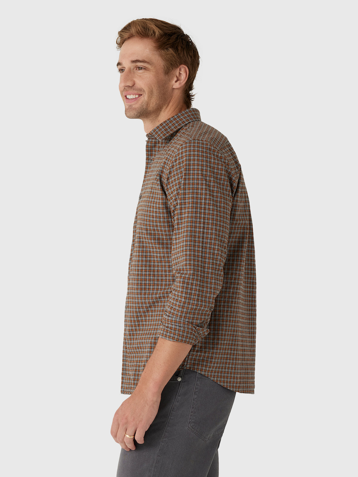 Billy Reid Men's Plaid Check Hutcheson Sport Shirt - Saint Bernard