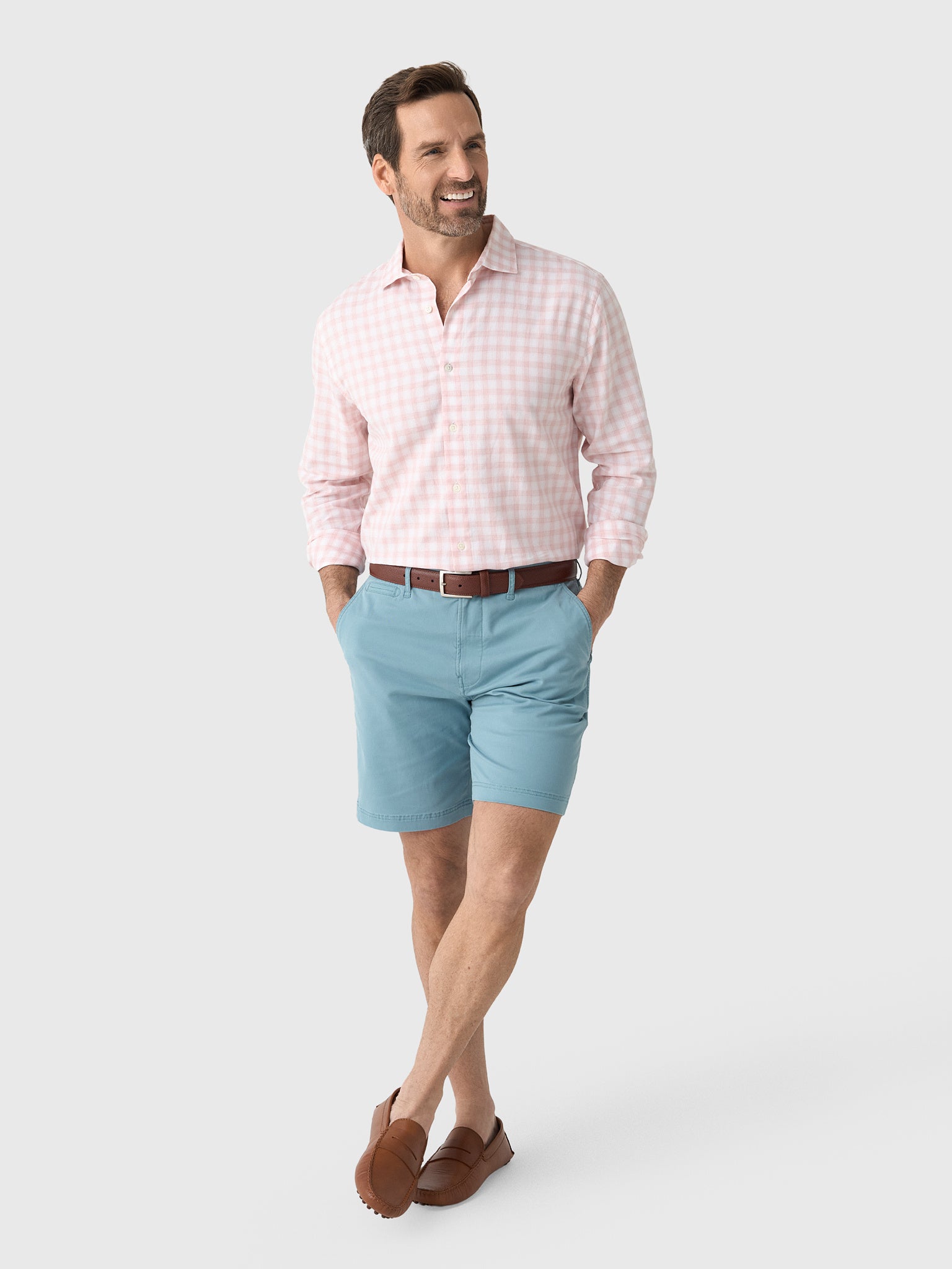 Billy Reid Men's Check Hutcheson Sport Shirt - Saint Bernard