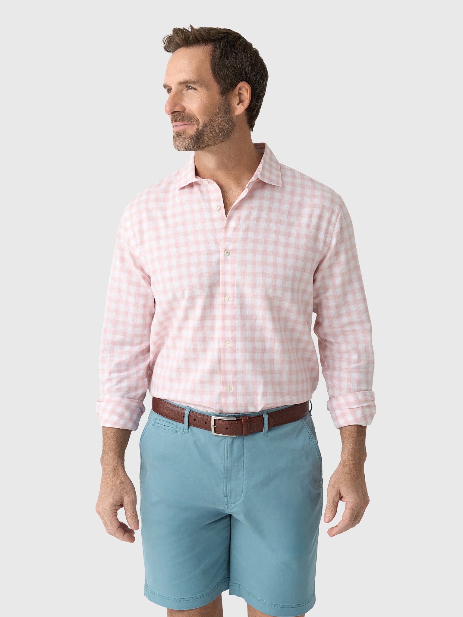 Billy Reid Men's Check Hutcheson Sport Shirt - Saint Bernard