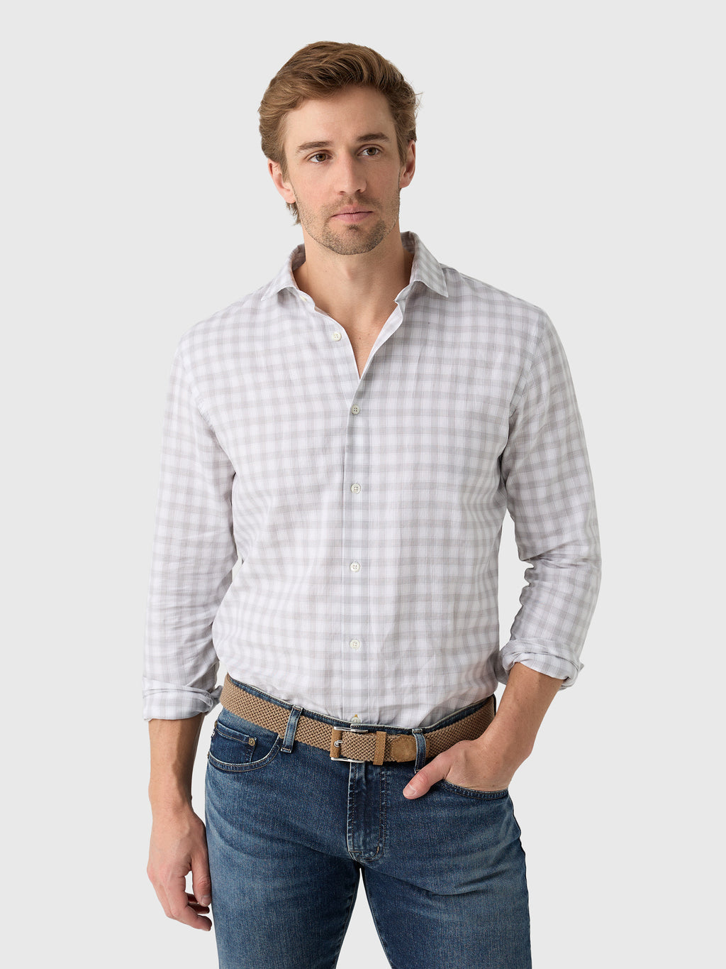 Billy Reid Men's Hutcheson Sport Shirt - Saint Bernard