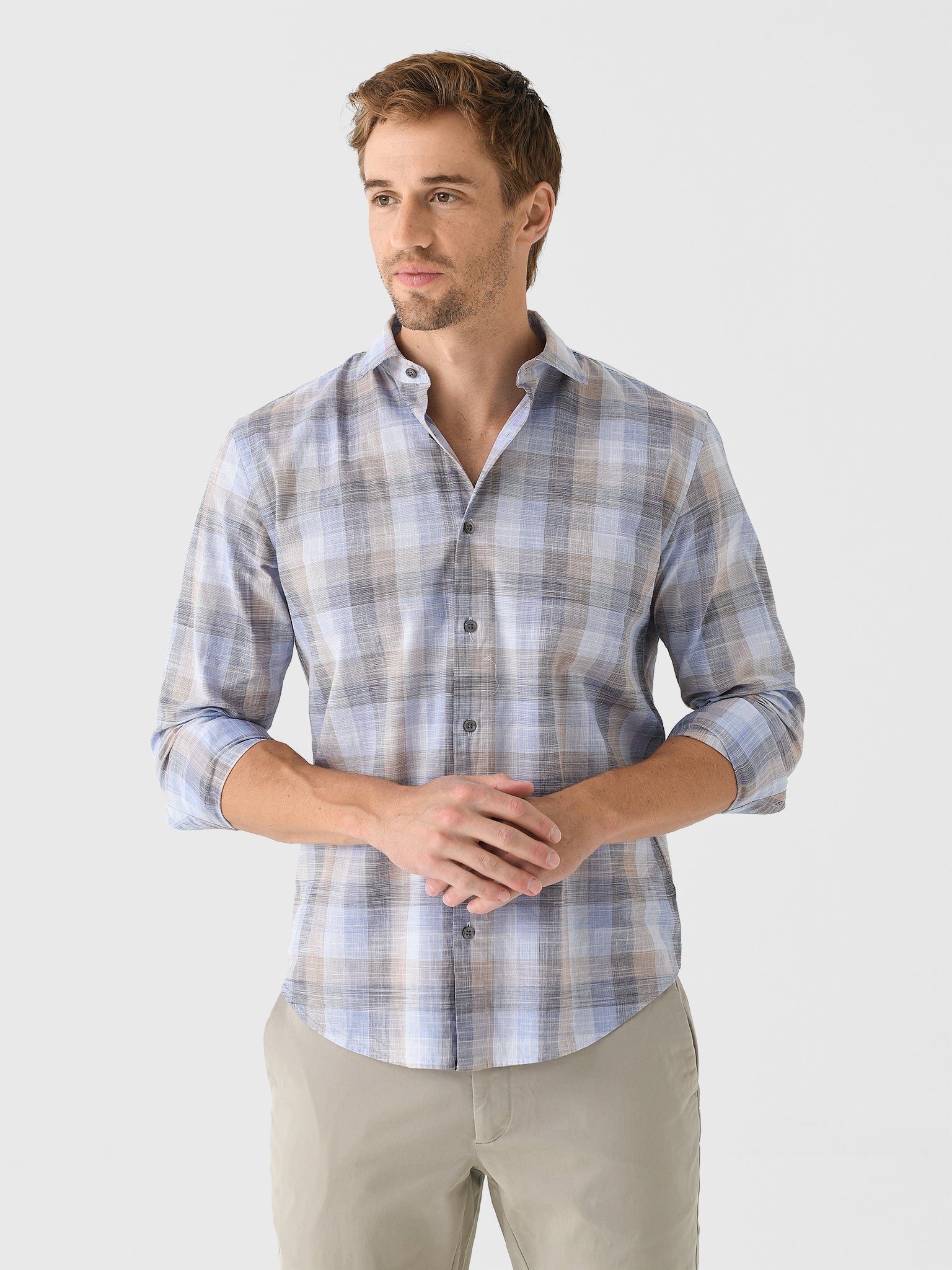 Billy Reid Men's Hutcheson Sport Shirt - Saint Bernard