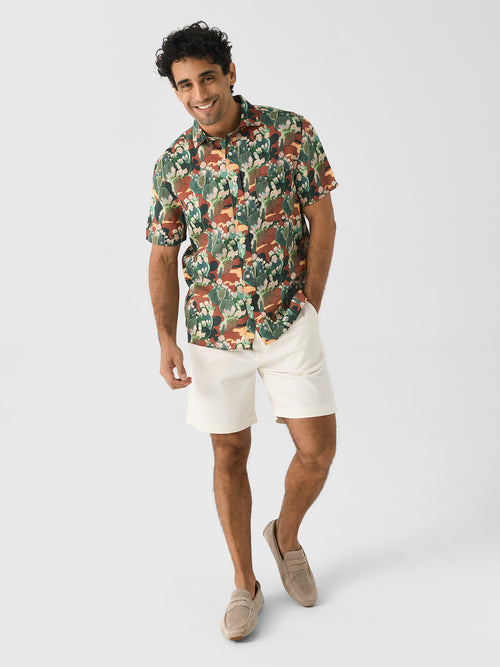 Billy Reid Men's Short Sleeve Cactus Treme Shirt