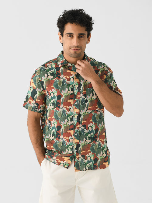 Billy Reid Men's Short Sleeve Cactus Treme Shirt