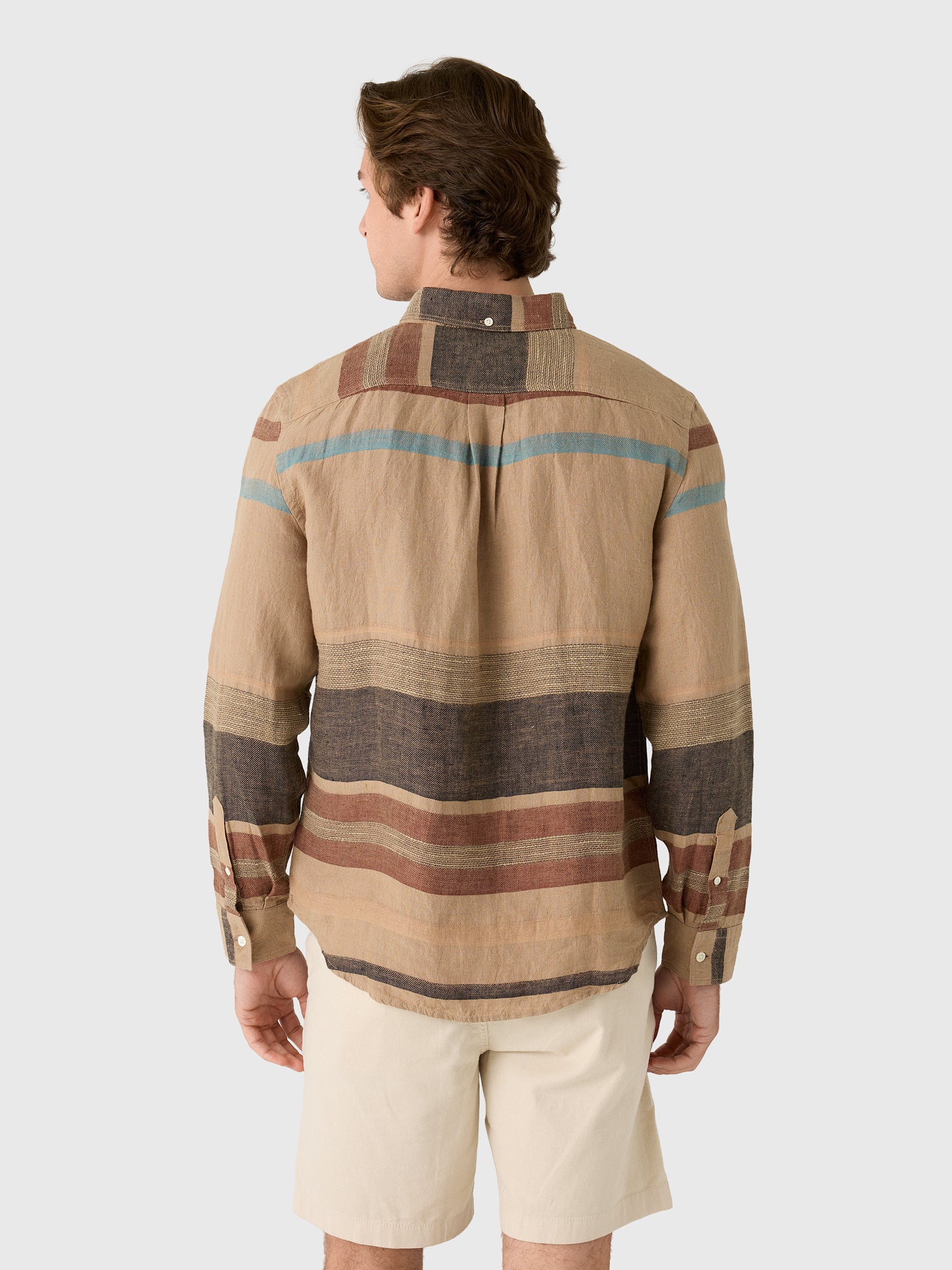 Billy Reid Men's Archive Stripe Weave Tuscumbia Shirt - Saint Bernard