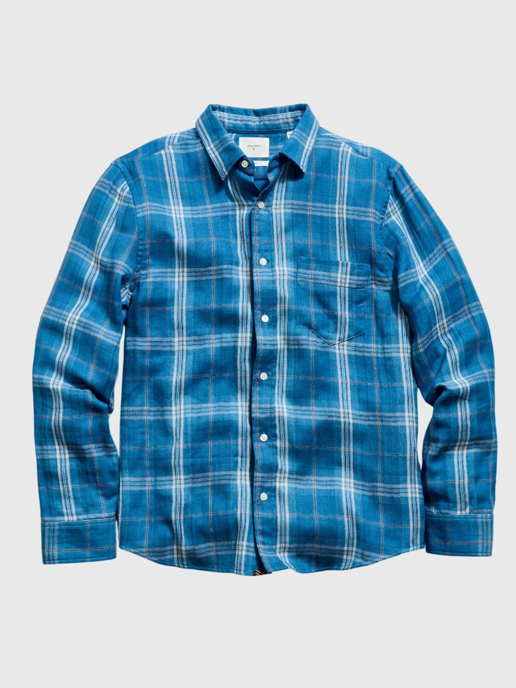 Billy Reid Men's Double Face Plaid Cypress Shirt - Saint Bernard