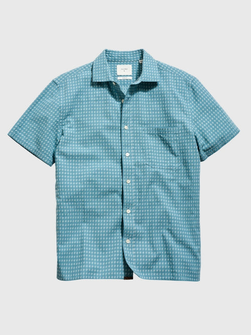 Billy Reid Men's Short Sleeve Check Dobby Treme Shirt