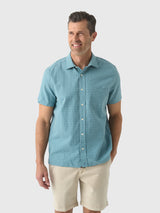 Billy Reid Men's Short Sleeve Check Dobby Treme Shirt - Saint Bernard