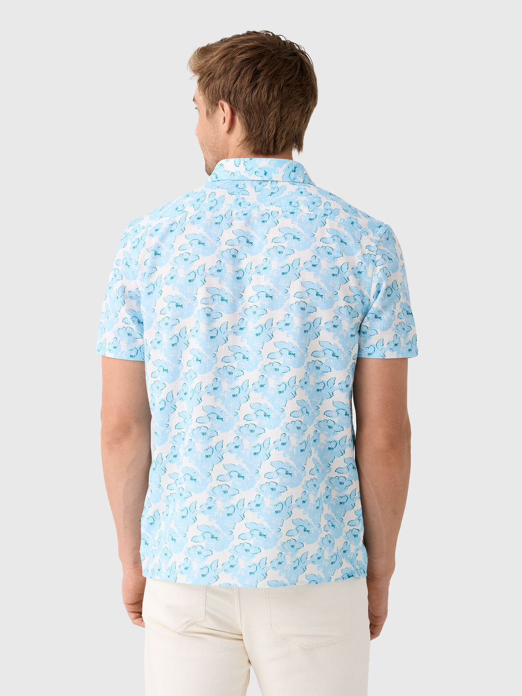 Billy Reid Men's Textured Painted Floral Treme Shirt - Saint Bernard