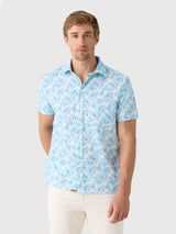 Billy Reid Men's Textured Painted Floral Treme Shirt - Saint Bernard