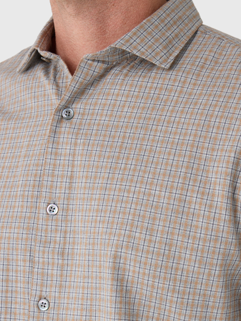 Billy Reid Men's Melange Plaid Hutcheson Sport Shirt - Saint Bernard