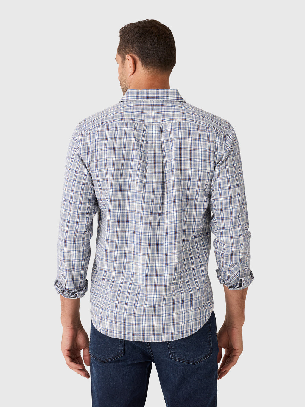 Billy Reid Men's Twill Plaid Hutcheson Sport Shirt - Saint Bernard