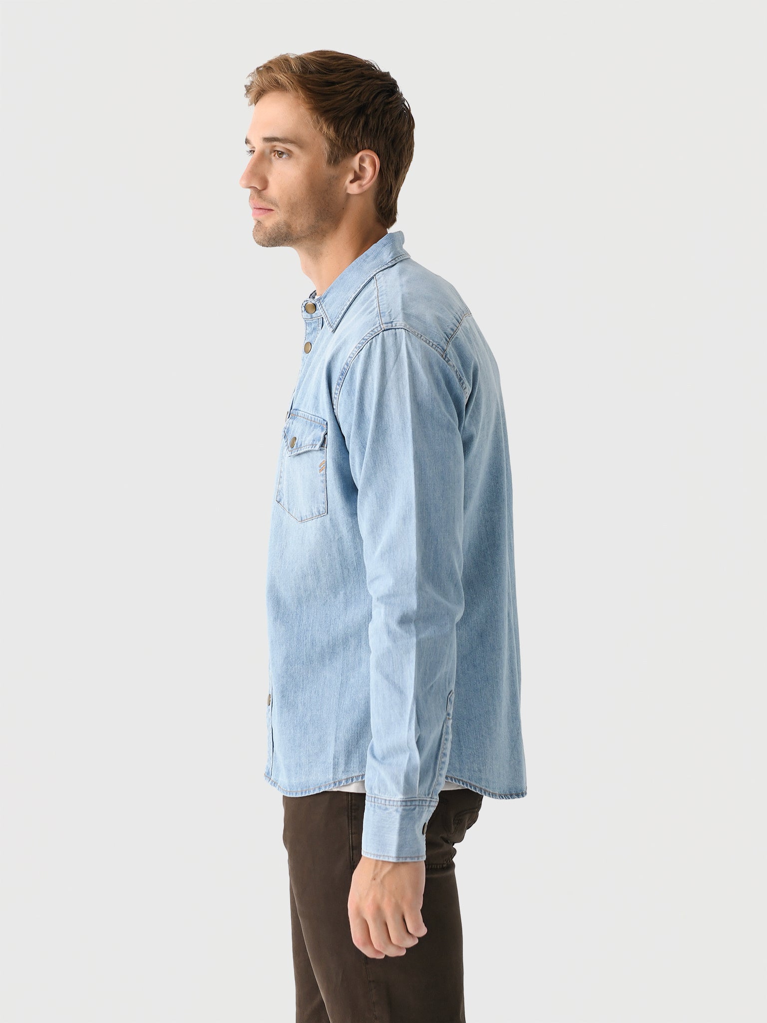 Billy Reid Men's Shoals Denim Shirt | $228.00 | Saint Bernard