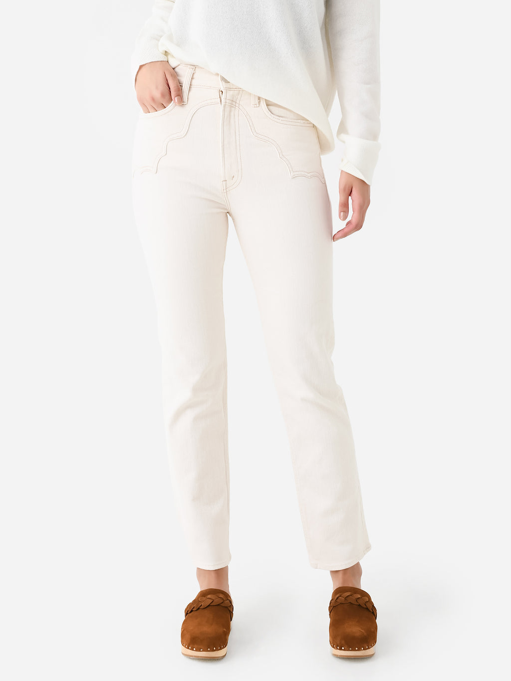 Mother Women's The Buckle Bunny Rider Ankle Jean - Saint Bernard