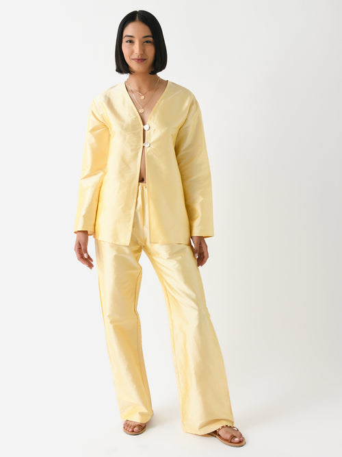 DONNI. Women's The Taffeta Split Top