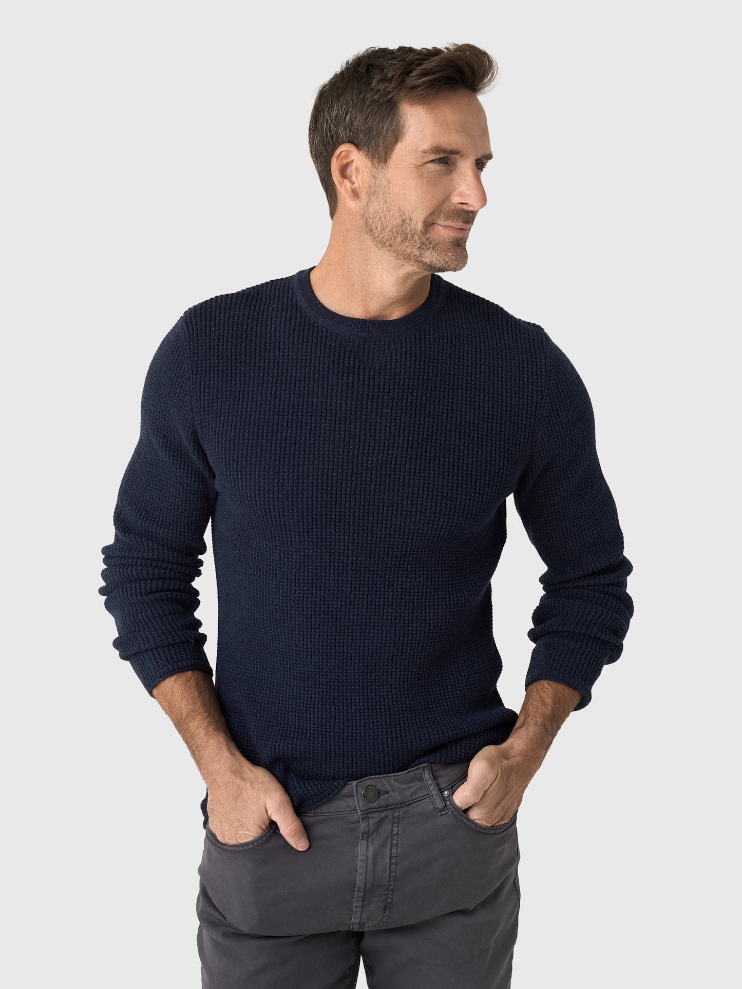 Billy Reid Men's Mini Waffle Crew