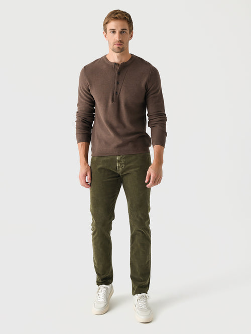 Billy Reid Men's Piqué Louis Henley Sweater