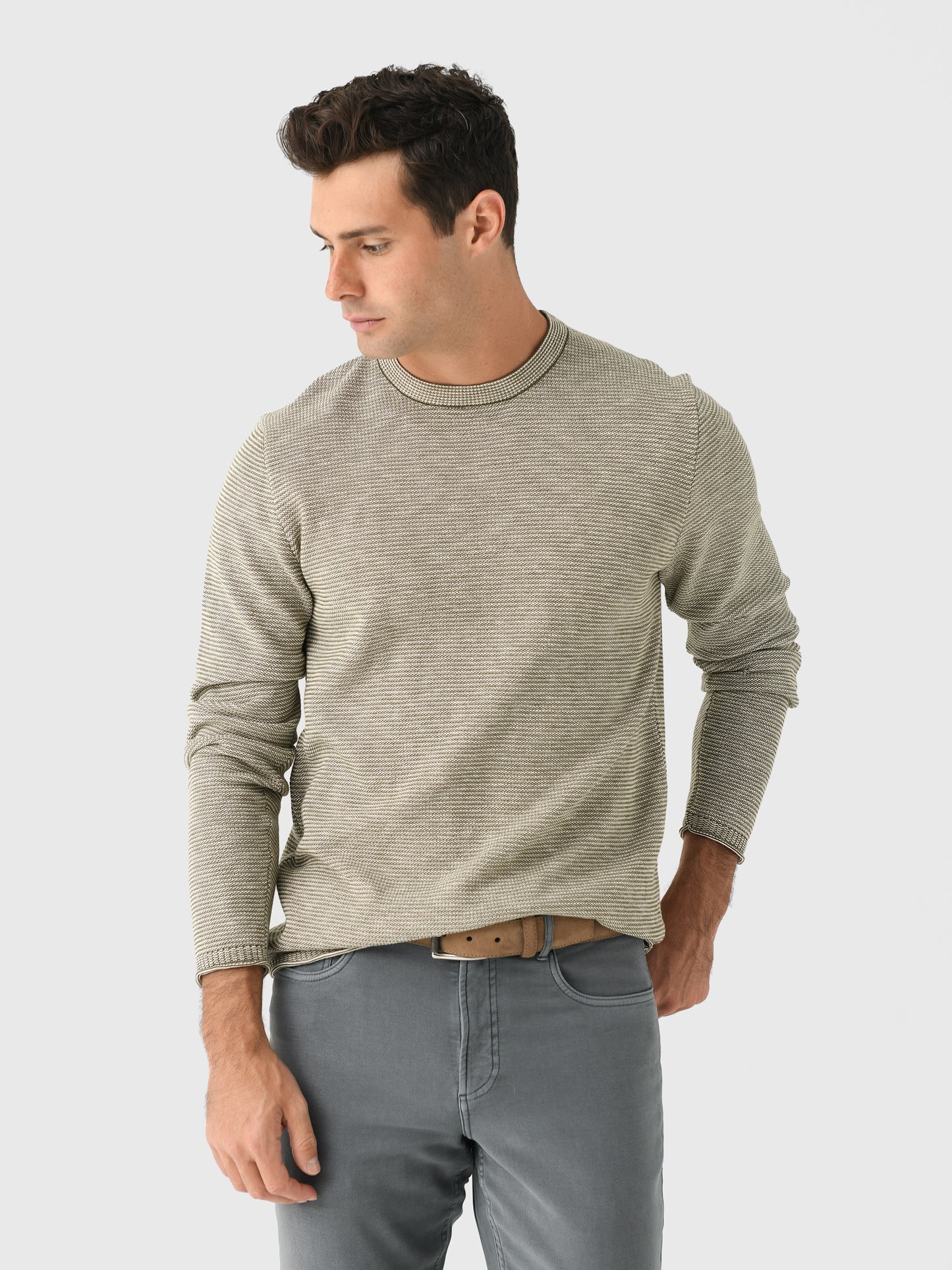 Billy Reid Men's Tuck Stripe Crew - Saint Bernard