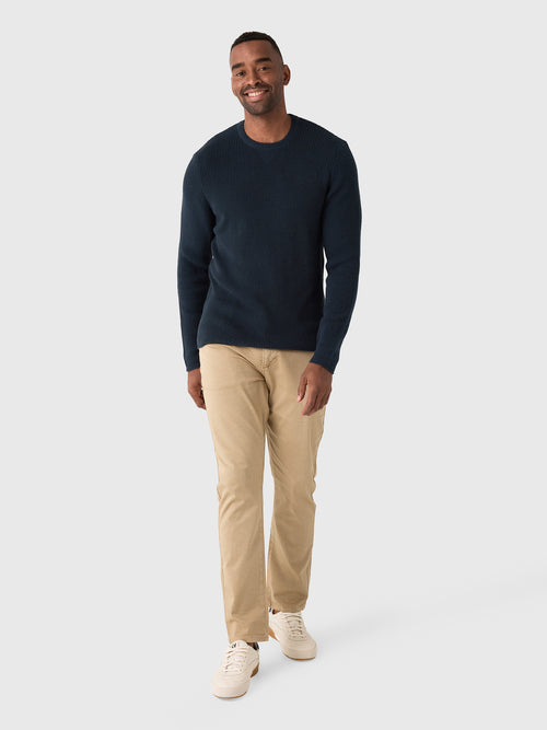 Billy Reid Men's Martin Mini Waffle Crew - Saint Bernard