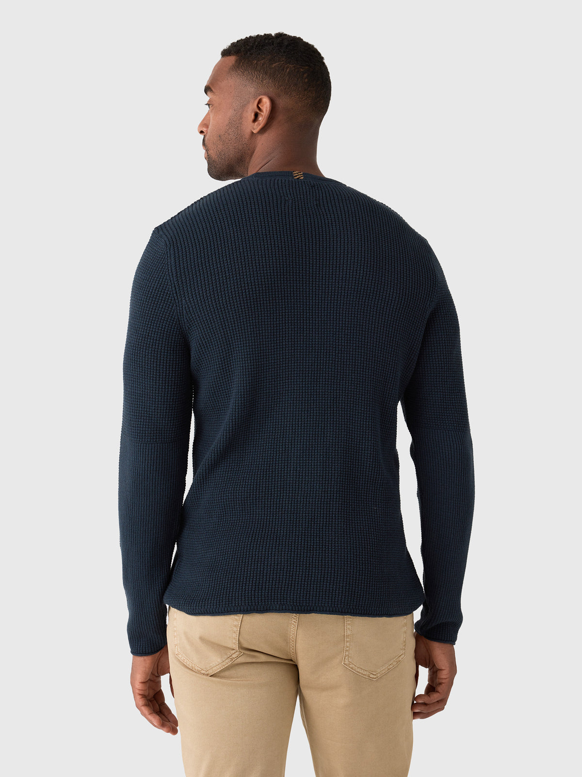 Billy Reid Men's Martin Mini Waffle Crew - Saint Bernard