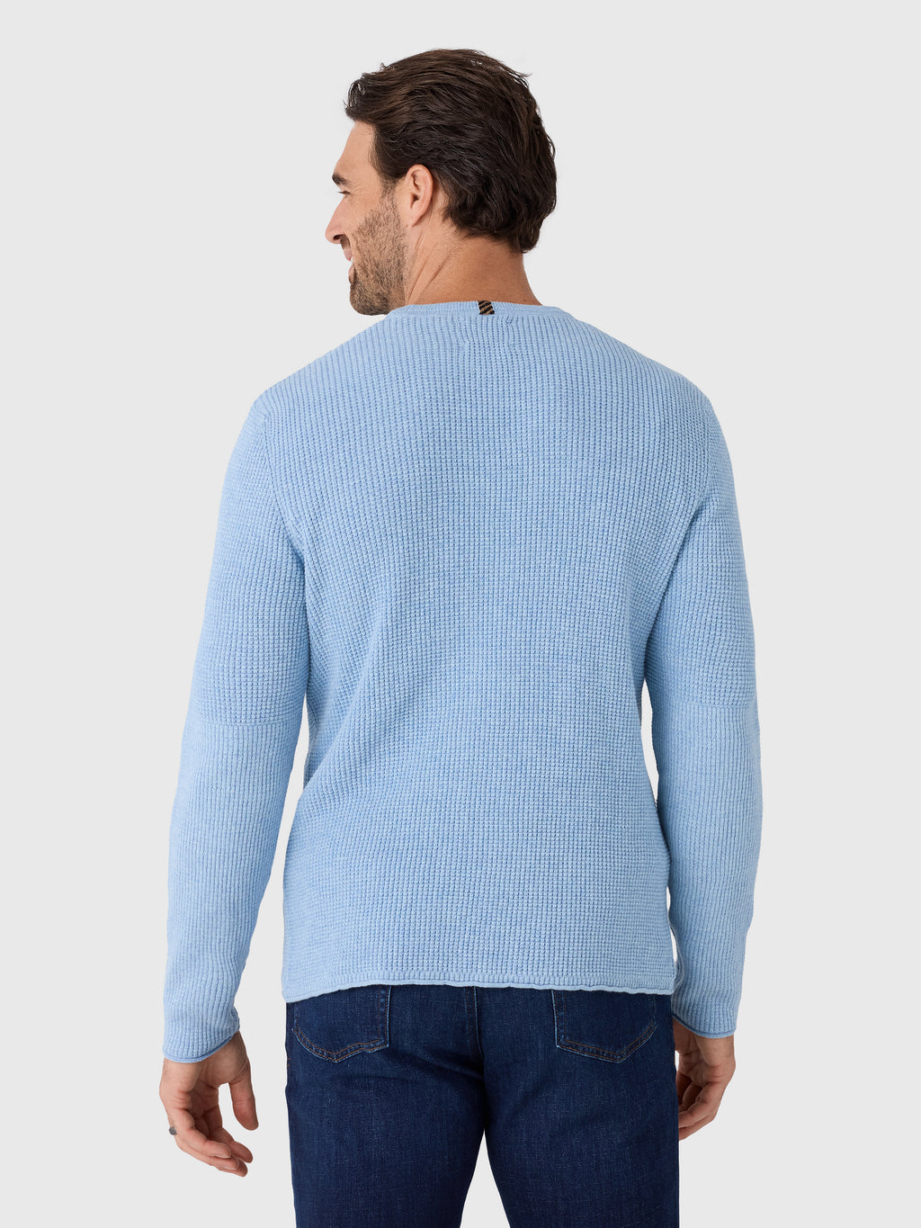 Billy Reid Men's Martin Mini Waffle Crew - Saint Bernard