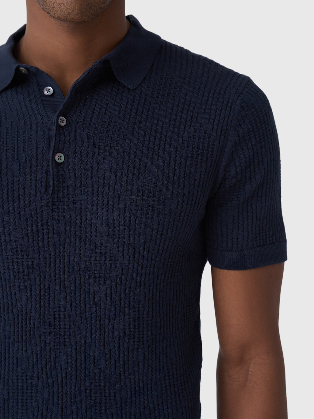 Billy Reid Men's Diamond Sweater Polo - Saint Bernard