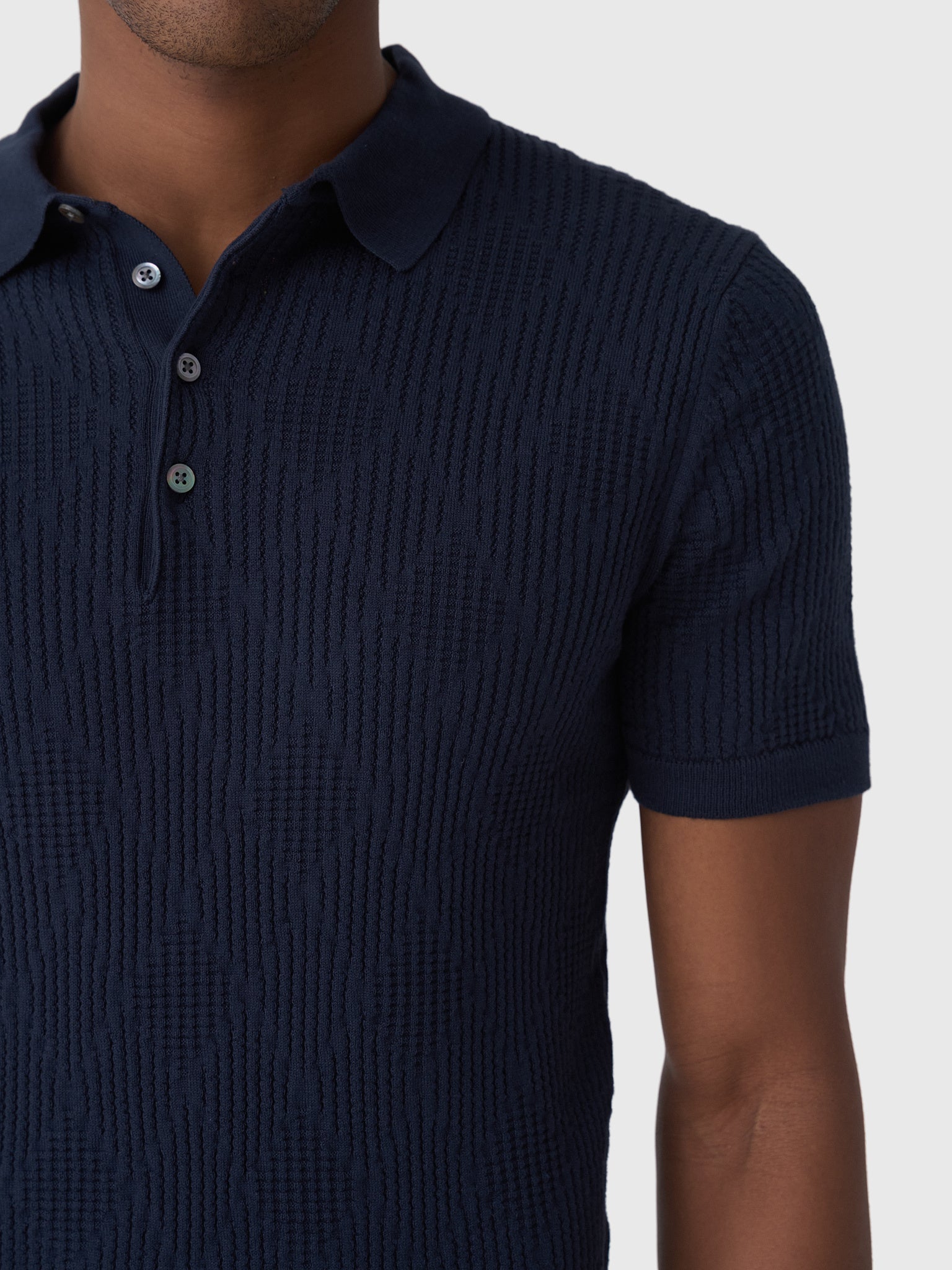 Billy Reid Men's Diamond Sweater Polo - Saint Bernard