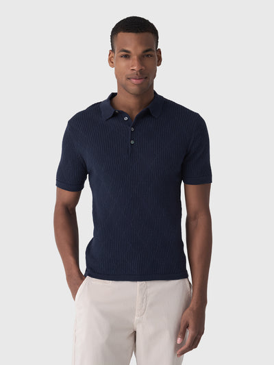 Billy Reid Men's Diamond Sweater Polo - Saint Bernard