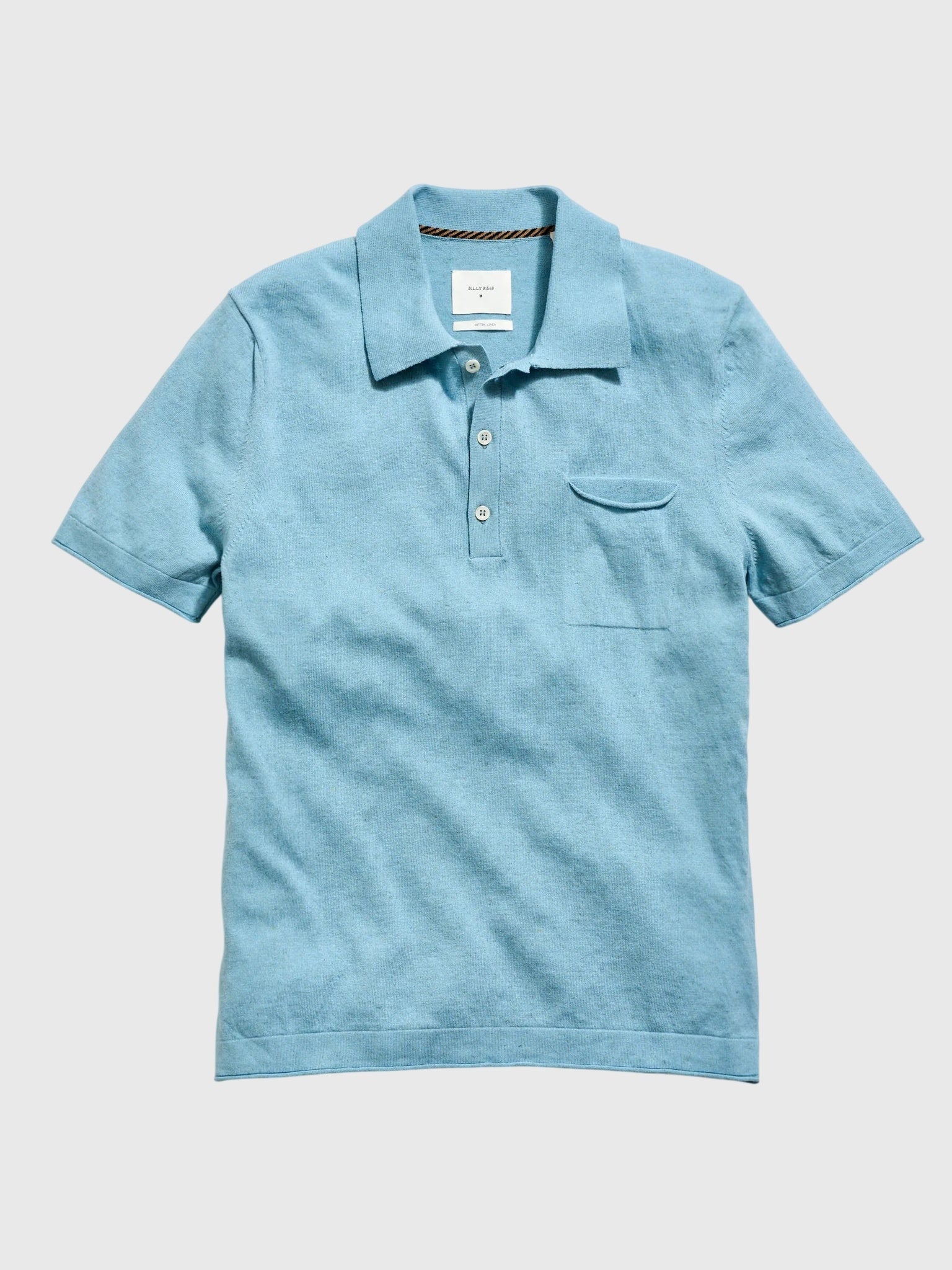 Billy Reid Men's Cotton Linen Sweater Polo - Saint Bernard