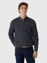 Billy Reid Men's Honeycomb Half Zip - Saint Bernard