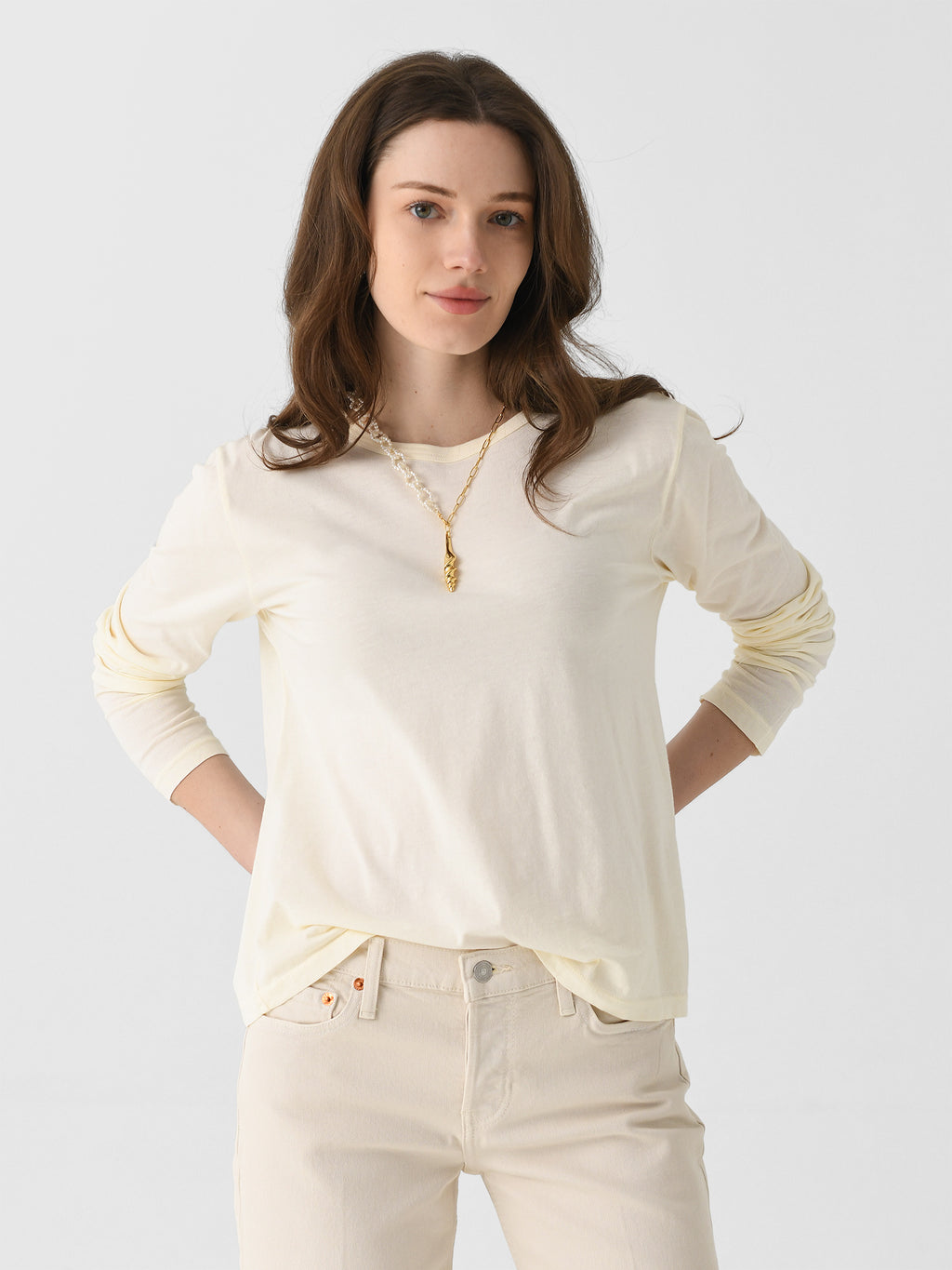 DONNI. Women's The Jersey Long Sleeve Tee - Saint Bernard