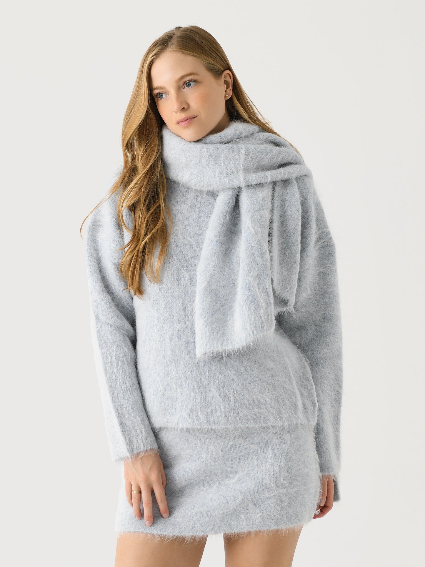 CLEA Women's Sutton Knit Sweater + Scarf Set - Saint Bernard